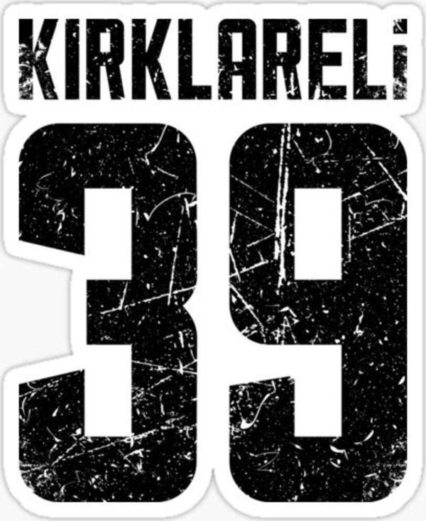 39 KIRKLARELİ Sticker Yapıştırma Oto Etiket 17cm - Image 1