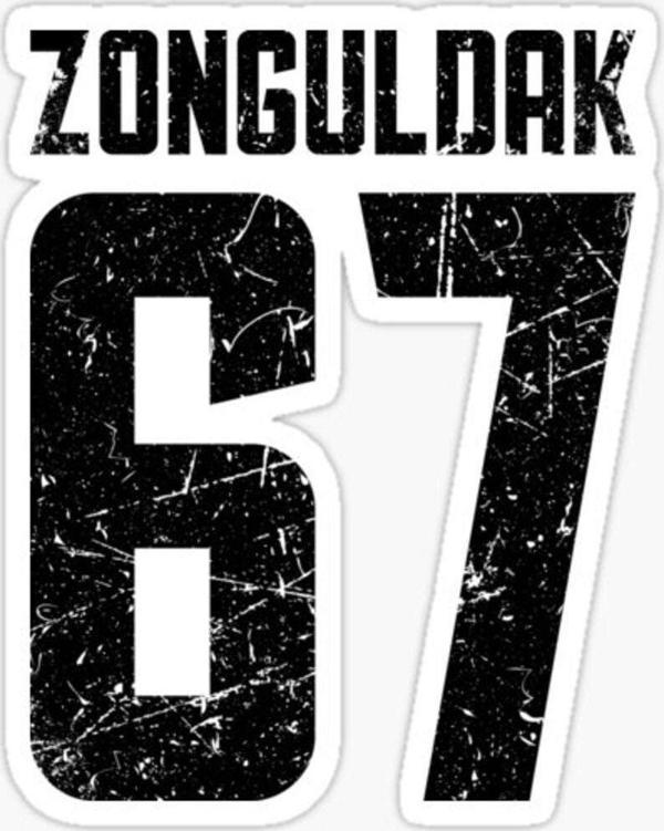 67 ZONGULDAK Sticker Yapıştırma Oto Etiket 17cm - Image 1