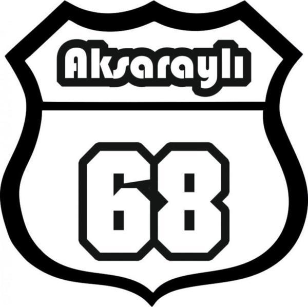 68 Plaka Aksaraylı Sticker Araba Yapıştırma - Image 1