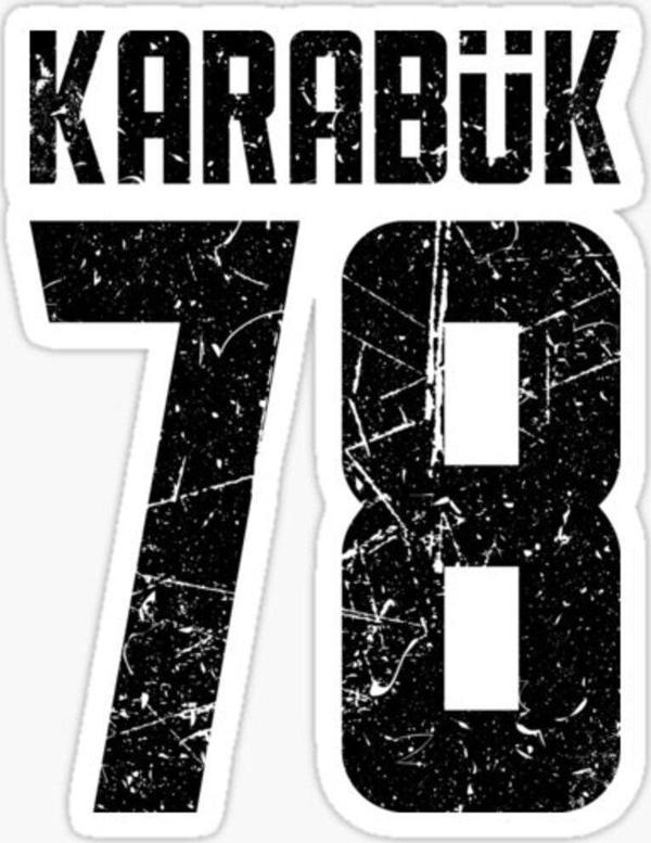 78 KARABÜK Sticker Yapıştırma Oto Etiket 17cm - Image 1