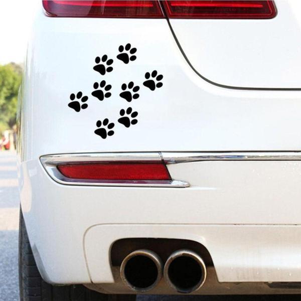 8 Adet Köpek Patisi Siyah Renk Araba Yapıştırma - Image 1