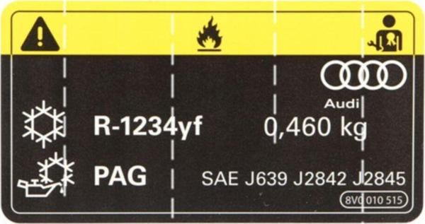 8v0010515 Vw Araba Uyarı Etiketi Sticker Yapıştırma - Image 1