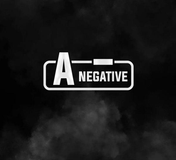 A - Negatif Kan Grubu Araba Motorsiklet Etiket Sticker 14CM Beyaz Renk - Image 1