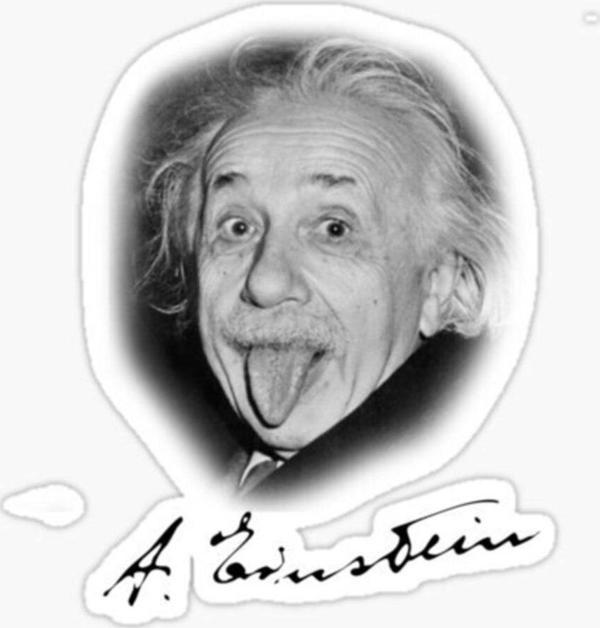 Albert Einstein Çıkartma Resmi Sticker Araba Yapıştırması - Image 1