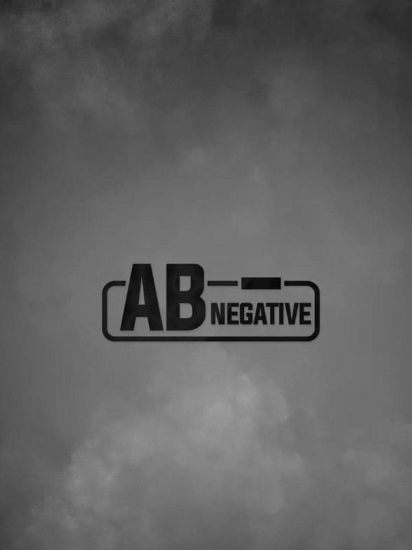 AB - Negatif Kan Grubu Araba Motorsiklet Etiket Sticker 14CM Siyah Renk - Image 1
