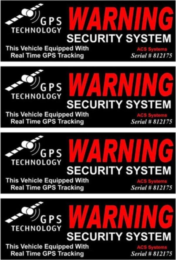 4x Gps Uydudan Takip Sistemi Var Araba Sticker - Image 1