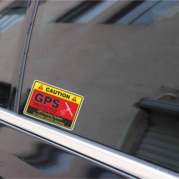 4x Uyarı Araba Sticker Dikkat Gps Takip Sistemi Etiketi - Image 1