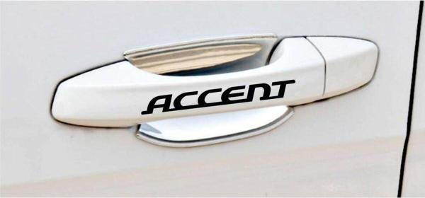 Accent Kapı Kolu ve Jant sticker seti 8 adet yazı 200 - Image 1