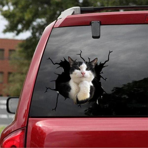 Araba Arka Cam Kedi Sticker Yapıştırma 17cm A8 - Image 1