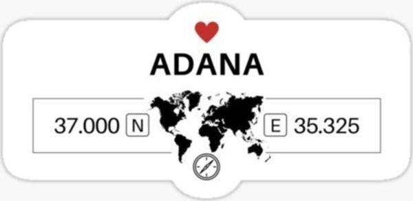 Adana 2 Gps Harita Sticker Oto Araba Yapıştırma 17cm - Image 1