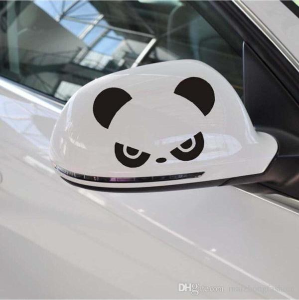 Araba Ayna Sticker Yapıştırma Öfkeli Panda - Image 1