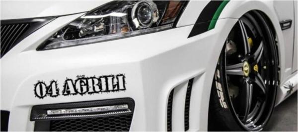 Ağrılı 04 Plaka Araba Oto Sticker Yapıştırma 2 Adet - Image 1