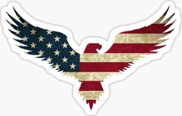 Araba Kartal Sticker Yapıştırması Etiket Amerikan Bayrağı 17cm A1 - Image 1