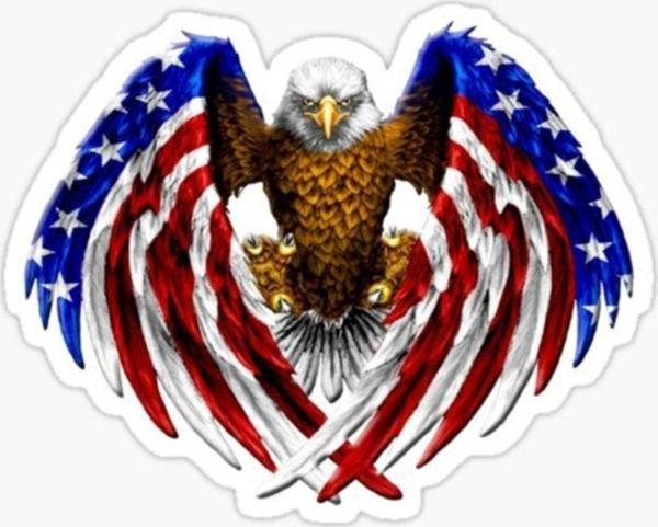 Araba Kartal Sticker Yapıştırması Etiket Amerikan Bayrağı 17cm A5 - Image 1