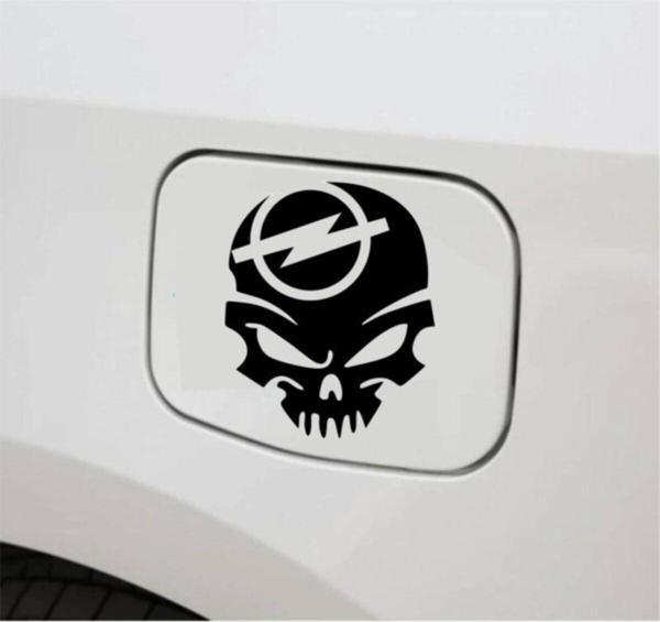 Araba Depo Kapağı Sticker Opel Kuru Kafa Oto Sticker 2 Adet - Image 1