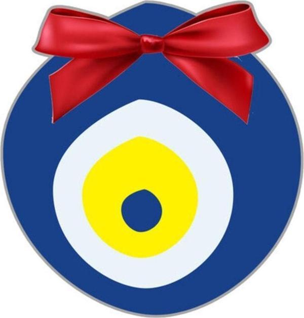 Araba Leptop Duvar Için Nazar Sticker Etiket 16cm Ve 6cm 2 Adet Md9 - Image 1