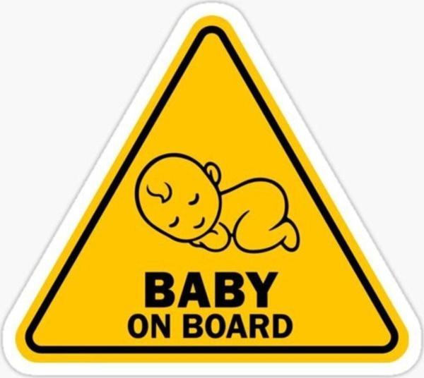 Arabada Bebek Var Sticker oto Yapıştırma Etiket 18cm MD17 - Image 1