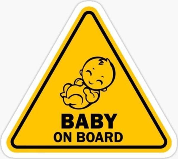 Arabada Bebek Var Sticker oto Yapıştırma Etiket 18cm MD25 - Image 1