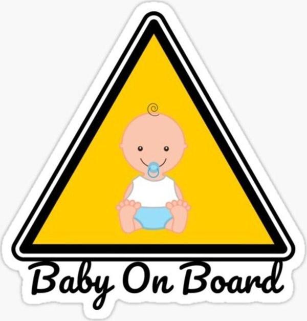 Arabada Bebek Var Sticker oto Yapıştırma Etiket 18cm MD5 - Image 1