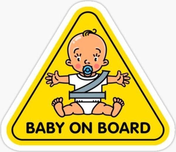 Arabada Bebek Var Sticker oto Yapıştırma Etiket 18cm MD6 - Image 1