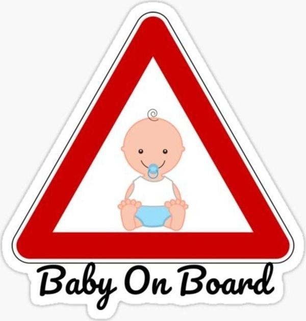 Arabada Bebek Var Sticker oto Yapıştırma Etiket 18cm MD9 - Image 1