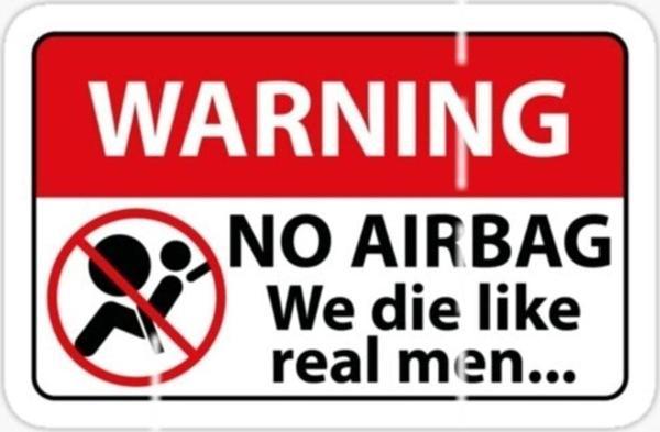 Airbag Yok Araba Etiketi Sticker Yapıştırma - Image 1