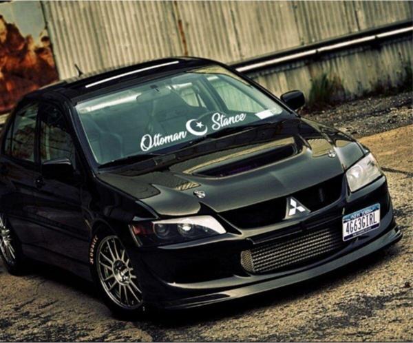 Araba Ön Cam Oto Sticker Yapıştırma Ottoman Stance  50CM - Image 1