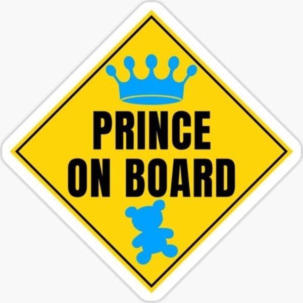 Arabada Prens Bebek Var Sticker oto Etiket 18cm MD14 - Image 1