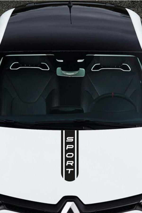 Araba Sport Ön Kaput Sticker Yapıştırma - Image 1