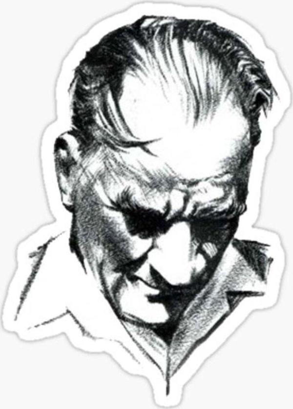 Atatürk Araba Sticker Yapıştırma 17Cm - Image 1