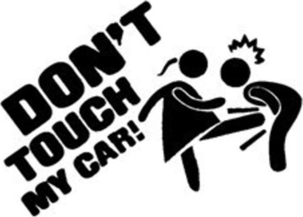 Arabama Dokunma 2 Bayan Sürücü Sticker Yapıştırma - Image 1