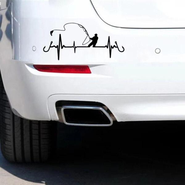 Araba Sticker kalp atışı balıkçılık dekoratif çıkartmalar - Image 1