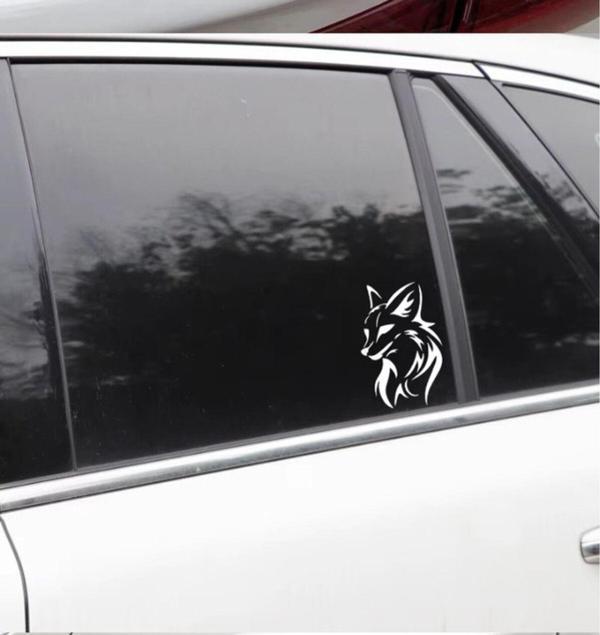 Araba Tilki Sticker yapıştırma 18Cm Beyaz Renk - Image 1