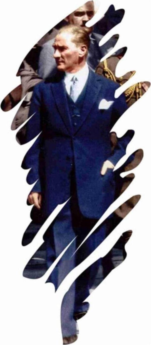 Atatürk Sticker 20 cm Renkli - Image 1