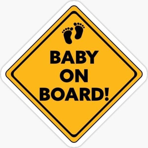 Araçta bebek var Baby On Board Sticker Yapıştırma 19CM md1 - Image 1