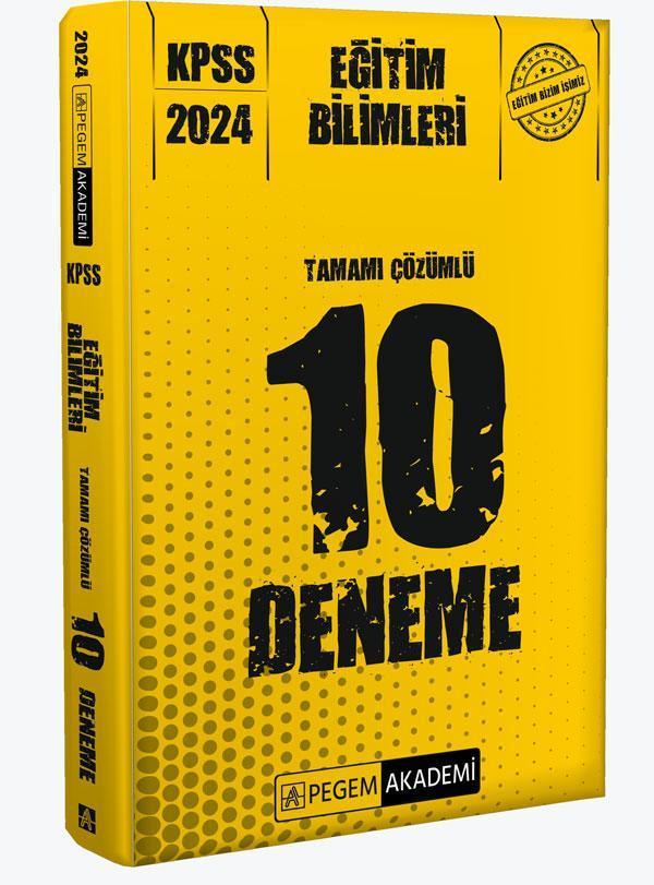 2024 KPSS Eğitim Bilimleri Tamamı Çözümlü 10 Deneme - Pegem Akademi Yayıncılık - Image 1