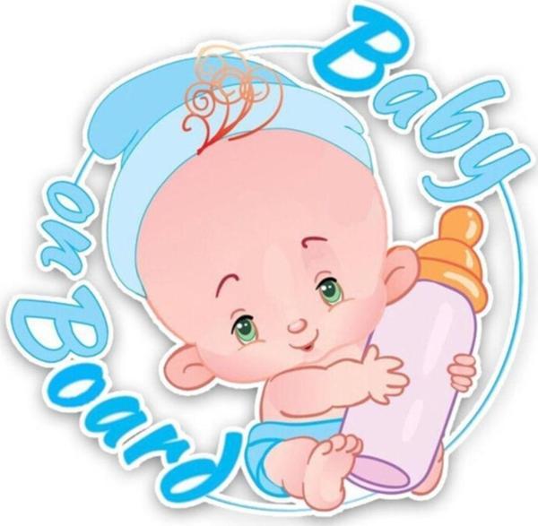 Arabada Bebek Var 18cm Etiket Yapıştırma - Image 1