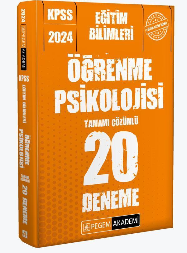 2024 KPSS Eğitim Bilimleri Öğrenme Psikolojisi 20 Deneme - Pegem Akademi Yayıncılık - Image 1