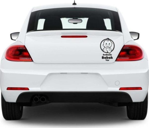 Arabada Bebek Var Araba Stickerı Yapıştırma Vinil - Image 1