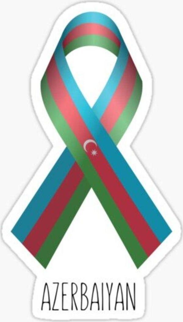 Azerbaycan Azerbaijan 18 Cm Araba Arka Cam Sticker MD5 - Image 1