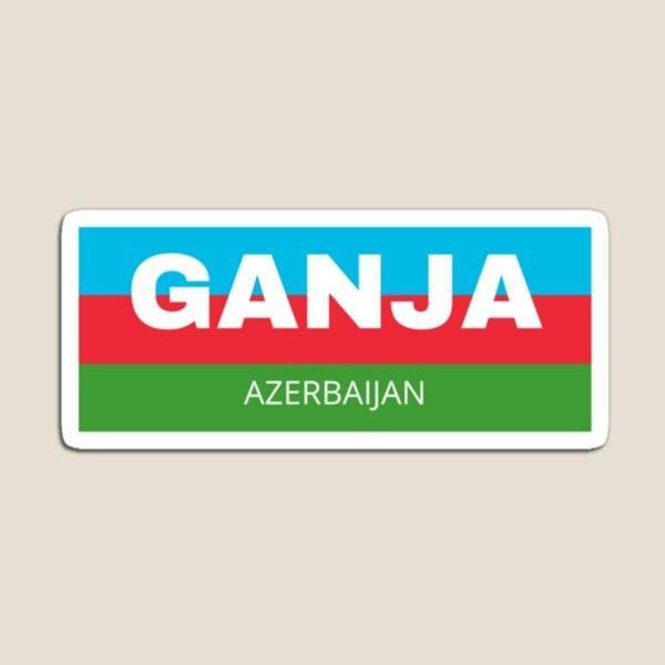 Azerbaycan Azerbaijan Ganja 17 Cm Araba Sticker Etiket - Image 1