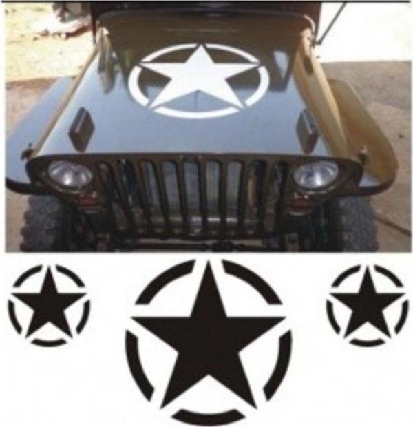 Army Yıldız Set Sticker Araba Stickerı Yapıştırma - Image 1