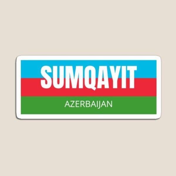Azerbaycan Sumqayit Araba Sticker Etiket 17 Cm - Image 1
