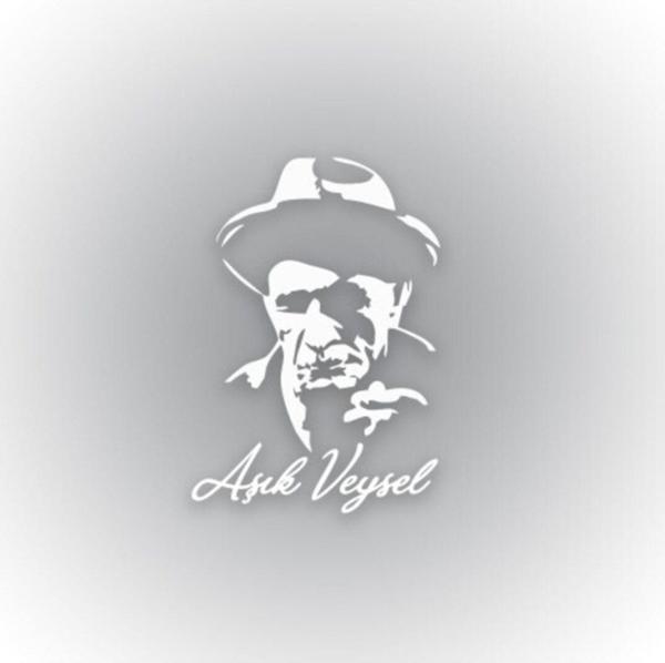 Aşık Veysel Silüeti Oto Sticker 14 cm x 20 cm Cam yapıştırma - Image 1