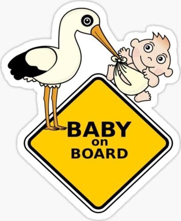 Baby On Board Arabada bebek var Araç Sticker Etiket 19CM md1 - Image 1