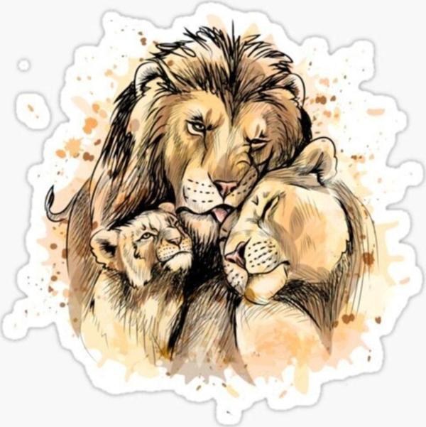 Aslan Ailesi Araba Oto Sticker Yapıştırma Etiket 17cm F1 - Image 1