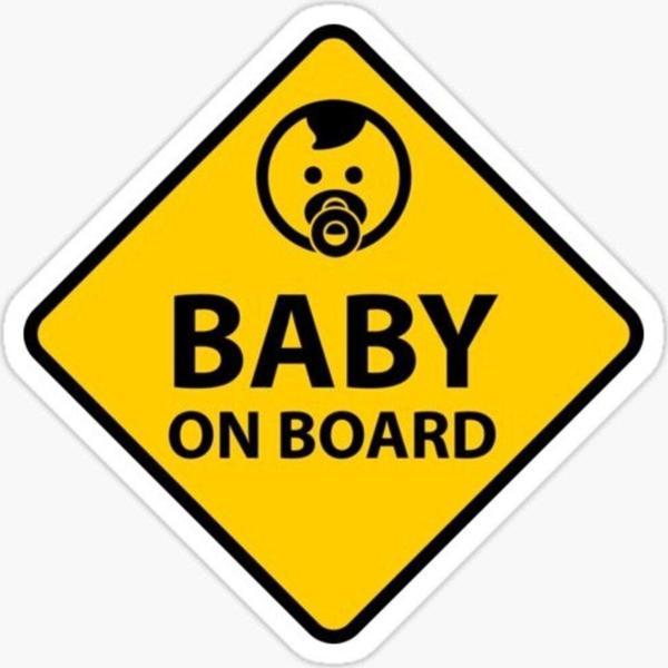 Baby On Board Arabada bebek var Araç Sticker Etiket 19CM md7 - Image 1