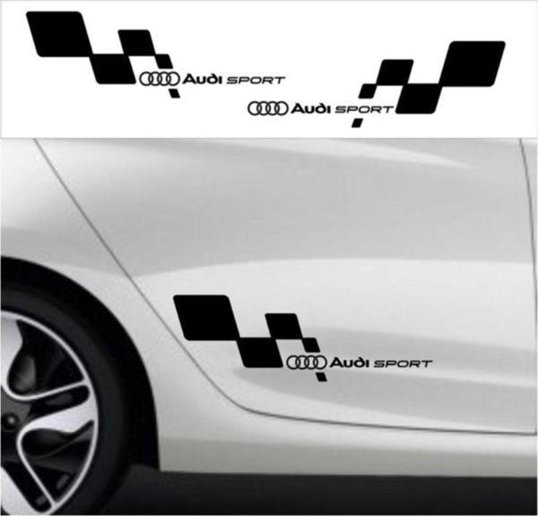 Audi Bayraklı Yan Kapı Sticker Yapıştırma Etiket - Image 1
