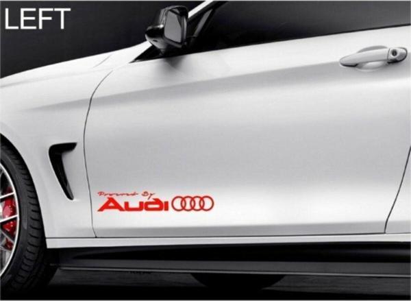 Audi Powered Yan Kapı Modifiye Sticker Oto Yapıştırma 2 Ad - Image 1