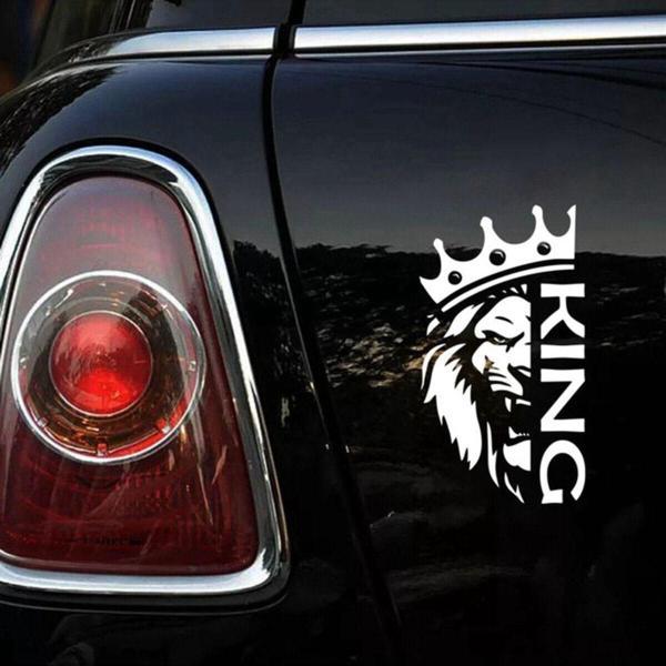 Aslan Araba Sticker Etiket Yapıştırması 19CM BEyaz - Image 1